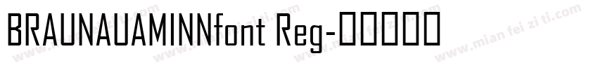 BRAUNAUAMINNfont Reg字体转换